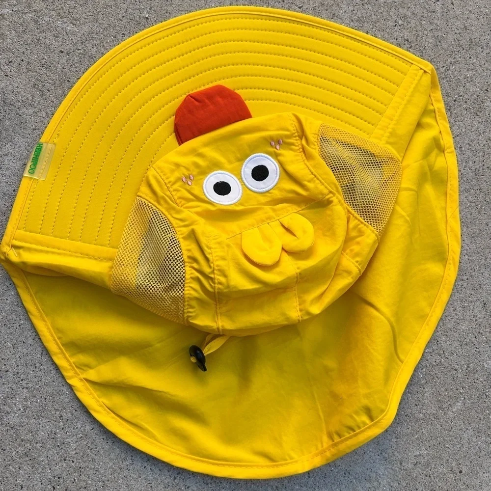 Kid's Heehipoo Hat Yellow Kangaroo One Size Adjustable Sun Protect Neck Nap Mesh